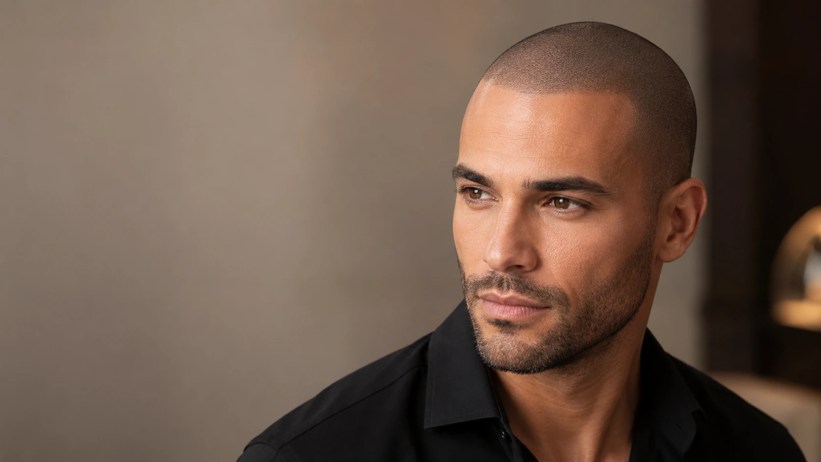 Scalp micropigmentation consultation portrait